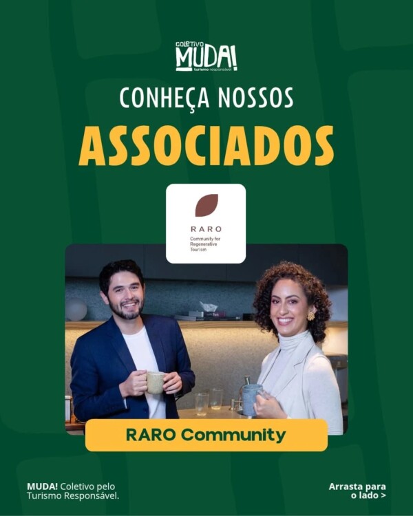 💪🏽Mais uma força se junta ao Coletivo MUDA!A RARO Community atua na representação comercial de hotéis, destinos e DMCs que trabalham com o turismo regenerativo,  um modelo que busca restaurar ecossistemas, fortalecer culturas locais e impulsionar economias regionais.

Fundada por Filipe Barbosa e Lígia Secco, a RARO combina ampla experiência no setor de alto padrão com propósito: gerar impacto positivo de longo prazo.

Além da representação, também investe na formação do trade turístico com treinamentos e ações que ampliam a conscientização sobre o papel transformador das viagens.

Seja bem-vinda, RARO Community! 

É uma alegria contar com vocês no Coletivo MUDA!
.
.
turismoresponsavel turismoregenerativo associados rarocommunity coletivomudatur